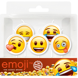 Купить Свечи Смайл, Emoji, 7 см, 5 шт.