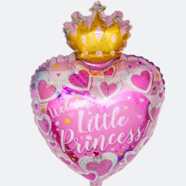 Купить Шар (19''/48 см) Сердце, С Днем Рождения, Маленькая Принцесса, Розовый, 5 шт.
