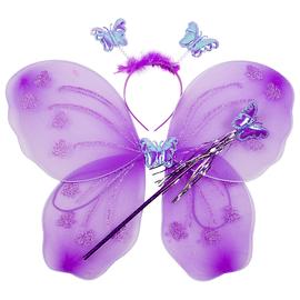 Купить Набор Фея (крылья, ободок, волшебная палочка), Фиолетовый