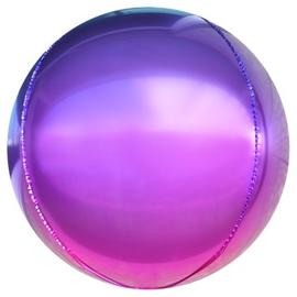 Купить Шар (24''/61 см) Сфера 3D, Фиолетовый/Фуше, Градиент
