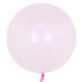 Купить Шар (18''/46 см) Сфера 3D, Deco Bubble, Розовый, Кристалл, 10 шт.