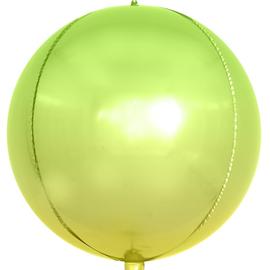 Купить Шар (24''/61 см) Сфера 3D, Светло-зеленый, Градиент