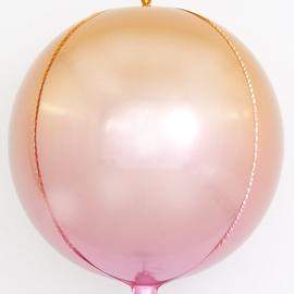 Купить Шар (24''/61 см) Сфера 3D, Розовый, Градиент