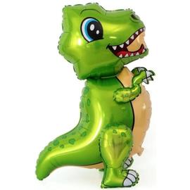Купить Шар (30''/76 см) Ходячая Фигура, Маленький динозавр, Зеленый, в упаковке