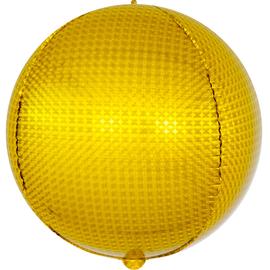 Купить Шар (24''/61 см) Сфера 3D, Стерео, Золото, Голография