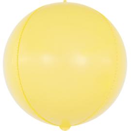 Купить Шар (24''/61 см) Сфера 3D, Макарунс, Желтый
