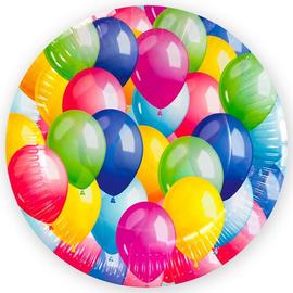 Купить Тарелки (9''/23 см) Воздушные шары, Разноцветный, 6 шт.