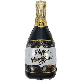 Купить Шар (40''/102 см) Фигура, Бутылка Шампанское, С Новым Годом!, Черный
