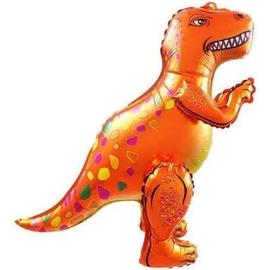 Купить Шар (25''/64 см) Ходячая Фигура, Динозавр Аллозавр, Оранжевый, в упаковке
