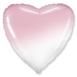 Купить Шар (18''/46 см) Сердце, Розовый, Градиент, 5 шт.