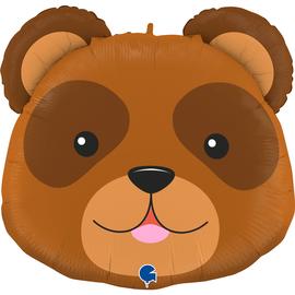 Шар (29''/74 см) Фигура, Голова, Медведь, 1 шт. - Артикул: G72003 Летающие фигуры Grabo S.r.l.