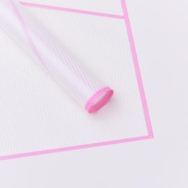 Упаковочная матовая пленка (0,6*0,6 м) Полоски, Белый/Розовый, 20 шт. - Артикул: 1315/5 Матовая пленка Дон Баллон