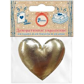 Декоративное украшение Сердце, Золото, Металлик, 5,5*5,9 см, 2 шт. - Артикул: 82639 Аксессуары и декор Дон Баллон