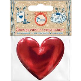 Декоративное украшение Сердце, Красный, Металлик, 5,5*5,9 см, 2 шт. - Артикул: 82638 Аксессуары и декор Дон Баллон