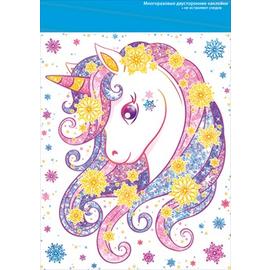 Наклейки Волшебный единорог и снежинки, 16*23 см, Розовый, 10 шт. - Артикул: 88448 Наклейки декоративные ГК Горчаков