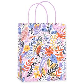 Пакет подарочный, Красочные листья, Розовый, 42*32*12 см - Артикул: KR-367L3 Пакеты прочие Дон Баллон