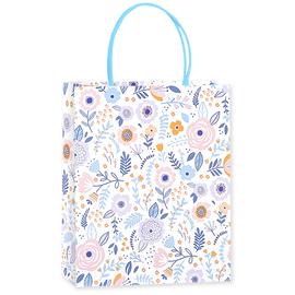 Пакет подарочный, Цветочная графика, Голубой, 25*21*10 см - Артикул: KR-367S4 Пакеты прочие Дон Баллон