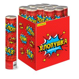 Пневмохлопушка (12/30 см), Яркий взрыв, Металлизированная лента, Красный - Артикул: 823153 Пневмохлопушки Arts&Crafts