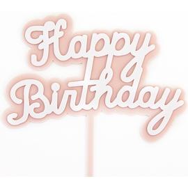 Топпер Happy Birthday, Розовый, 14*15 см - Артикул: 615140 Топперы Дон Баллон