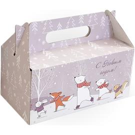 Коробка складная Новогодние каникулы, 20*10*9 см - Артикул: СК012 Коробки для пирожных Дон Баллон