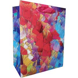 Пакет подарочный, Абстрактная экспрессия, Красный, 40*30*12 см, 1 шт. - Артикул: 1057-D3 Пакеты прочие Дон Баллон