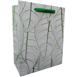 Пакет подарочный, Листья, Зеленый, 23*18*10 см, 1 шт. - Артикул: 1066-C1 Пакеты прочие Дон Баллон