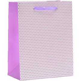 Пакет подарочный, Точки, Сиреневый, Металлик, 40*30*12 см, 1 шт. - Артикул: 944-D1 Пакеты прочие Дон Баллон