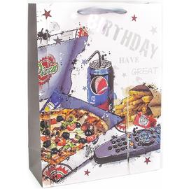 Пакет подарочный, Отличный День Рождения, Серебро, 40*30*12 см, 1 шт. - Артикул: 1081B День Рождения Дон Баллон