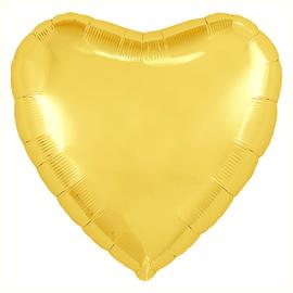 Купить Шар (18''/46 см) Сердце, Светлое золото