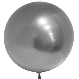 Купить Шар (18''/46 см) Сфера 3D, Deco Bubble, Серебро, Хром, 1 шт.