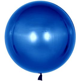 Купить Шар с клапаном (18''/46 см) Сфера 3D, Deco Bubble, Синий, Хром, 1 шт.