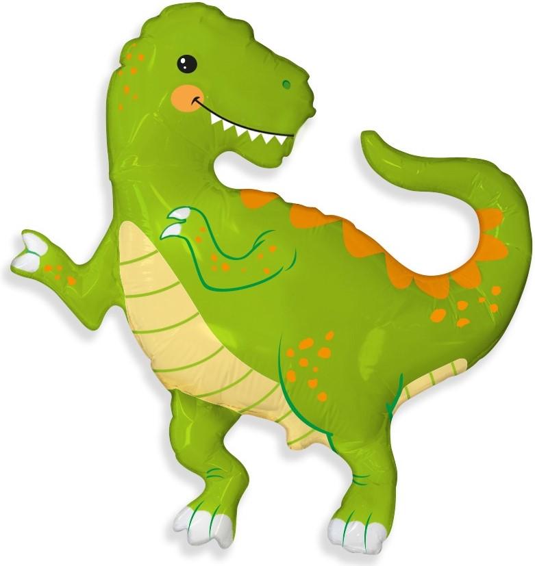 Шар (13''/33 см) Мини-фигура, Веселый динозаврик, 1 шт.