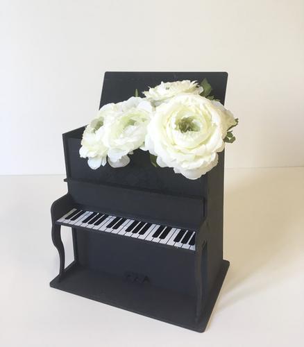 Декоративный ящик Пианино, Черный, 19*18*8 см, 1 шт.