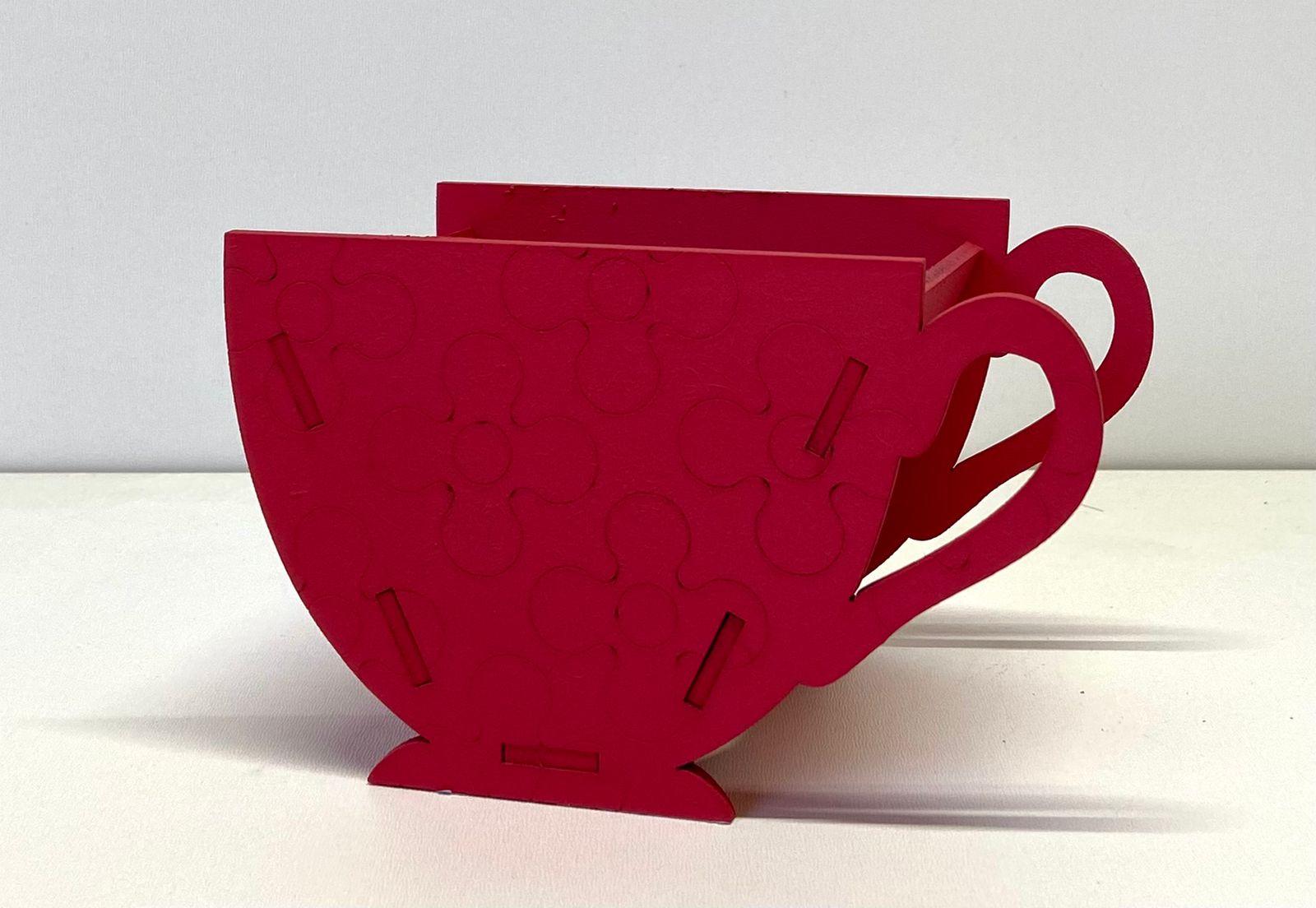 Декоративный ящик Чашечка, Красный, 10*15*9 см, 1 шт.