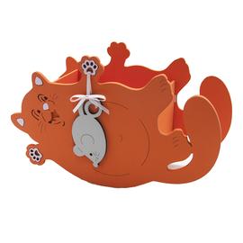 Купить Декоративный ящик Котик с мышкой, Оранжевый, 25*9*15 см, 1 шт.