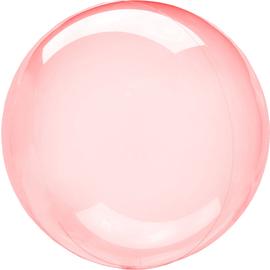 Купить Шар (18''/46 см) Сфера 3D, Deco Bubble, Красный, Кристалл, 1 шт.