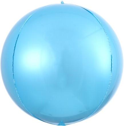 Шар (11''/28 см) Мини-сфера 3d, Голубой, 1 шт.