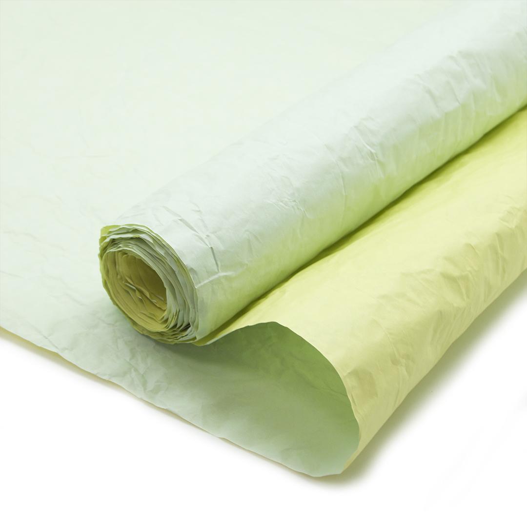 Упаковочная жатая бумага (0,7*5 м) Эколюкс, Морская волна/Желтый, 1 шт.
