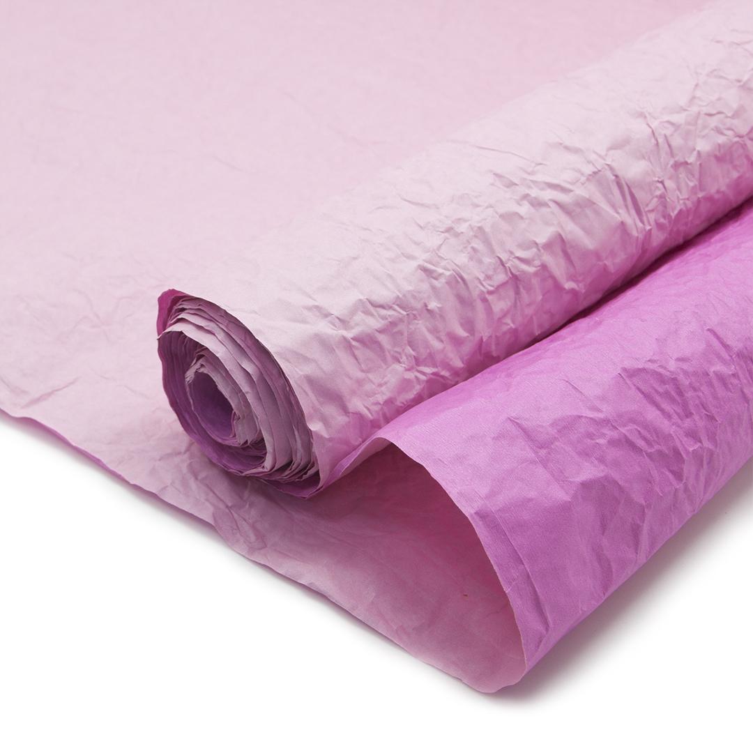Упаковочная жатая бумага (0,7*5 м) Эколюкс, Розовый/Фуше, 1 шт.