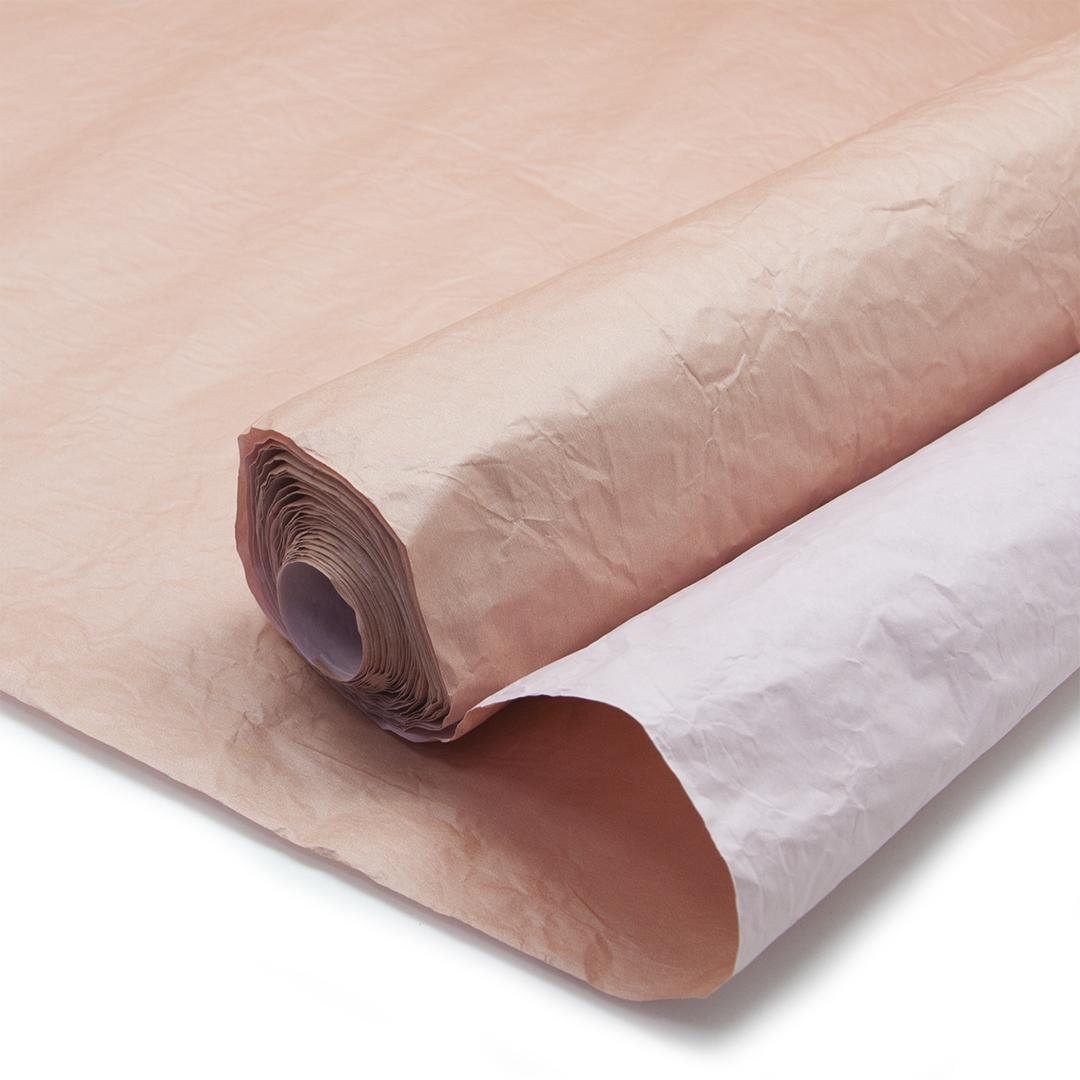Упаковочная жатая бумага (0,7*5 м) Эколюкс, Красный/Розовый, Перламутр, 1 шт.