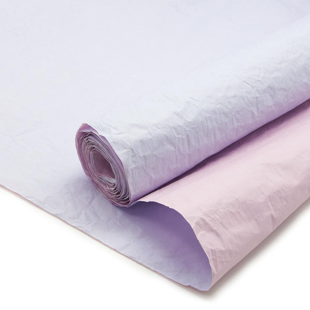 Упаковочная жатая бумага (0,7*5 м) Эколюкс, Сиреневый/Розовый, 1 шт.