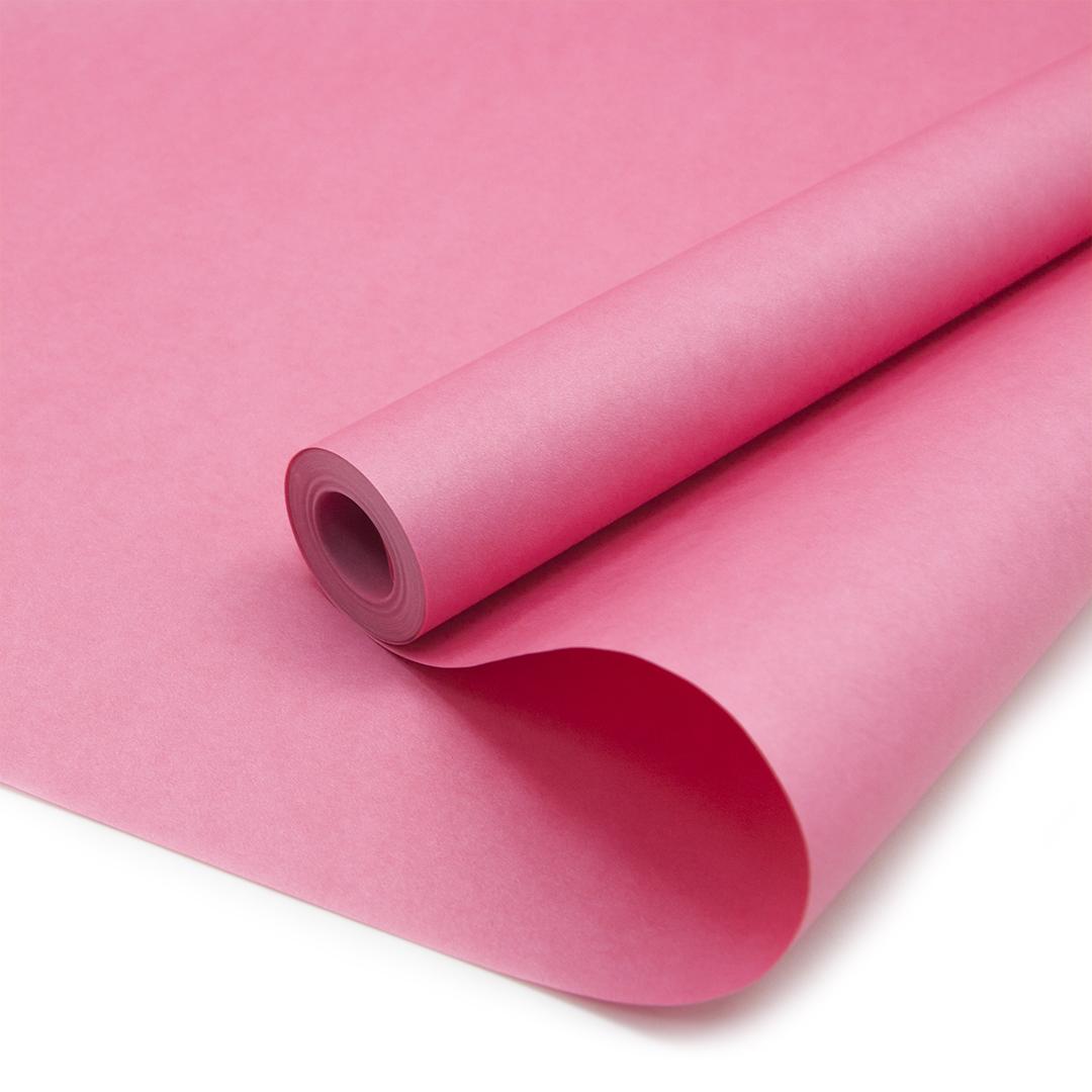 Упаковочная бумага, Крафт 70гр (0,5*10 м) Нежно-розовый, 2 ст, 1 шт.