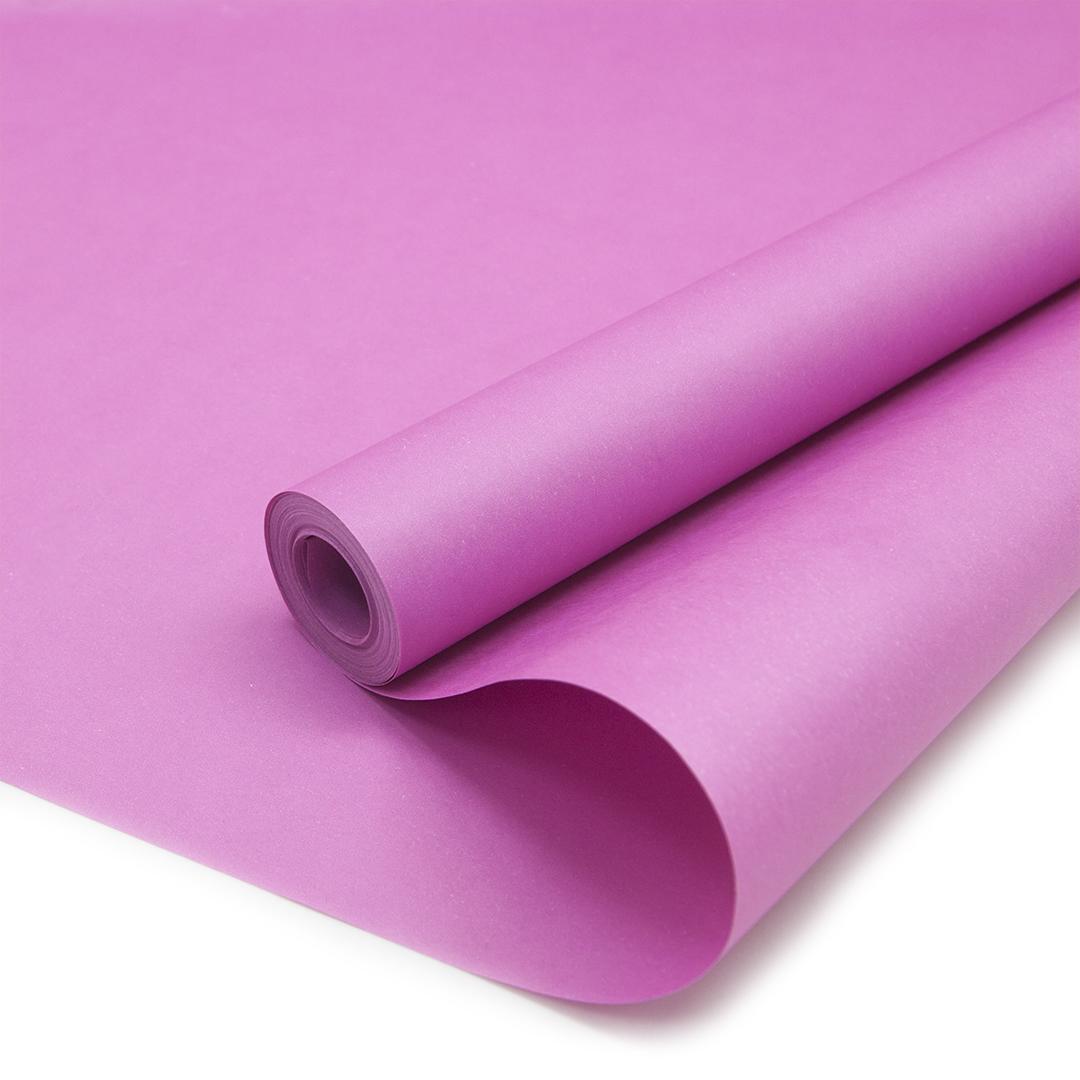 Упаковочная бумага, Крафт 70гр (0,5*10 м) Светло-лиловый, 2 ст, 1 шт.