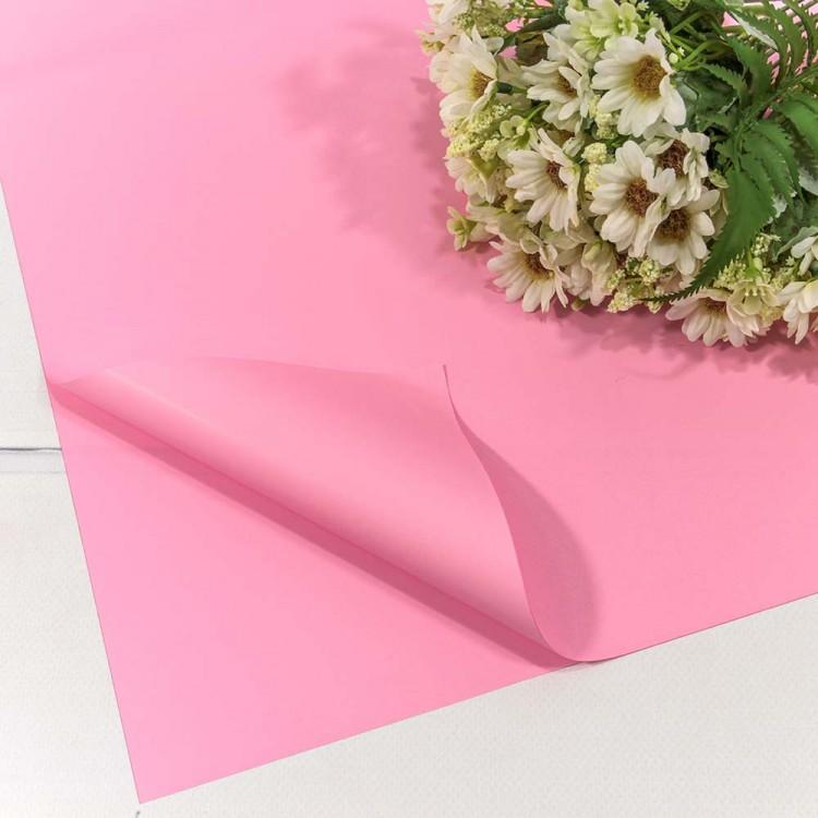 Упаковочная матовая пленка (0,6*0,6 м) Корейская, Амарантово-розовый, 20 шт.