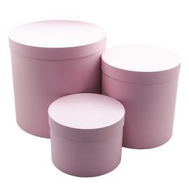 Купить Набор коробок Цилиндр, Розовый, 30*30*30 см, 3 шт.