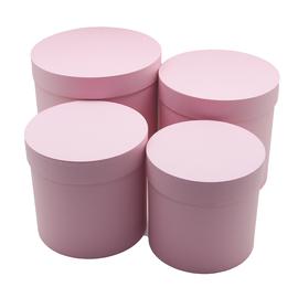 Купить Набор коробок Цилиндр, Розовый, 20*20*20 см, 4 шт.