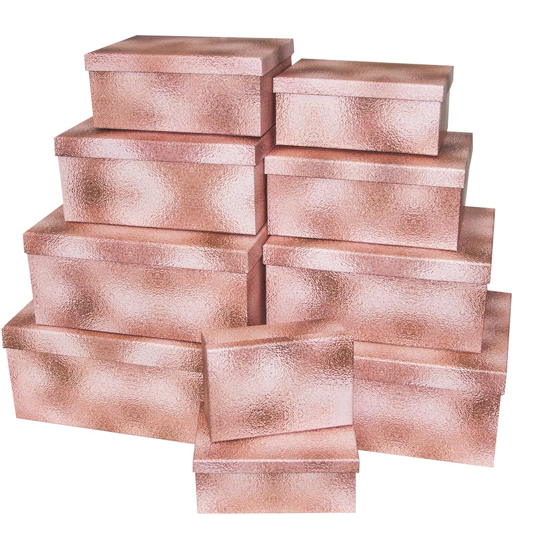 Набор коробок Блеск, Розовый, 38*29*16 см, 10 шт.