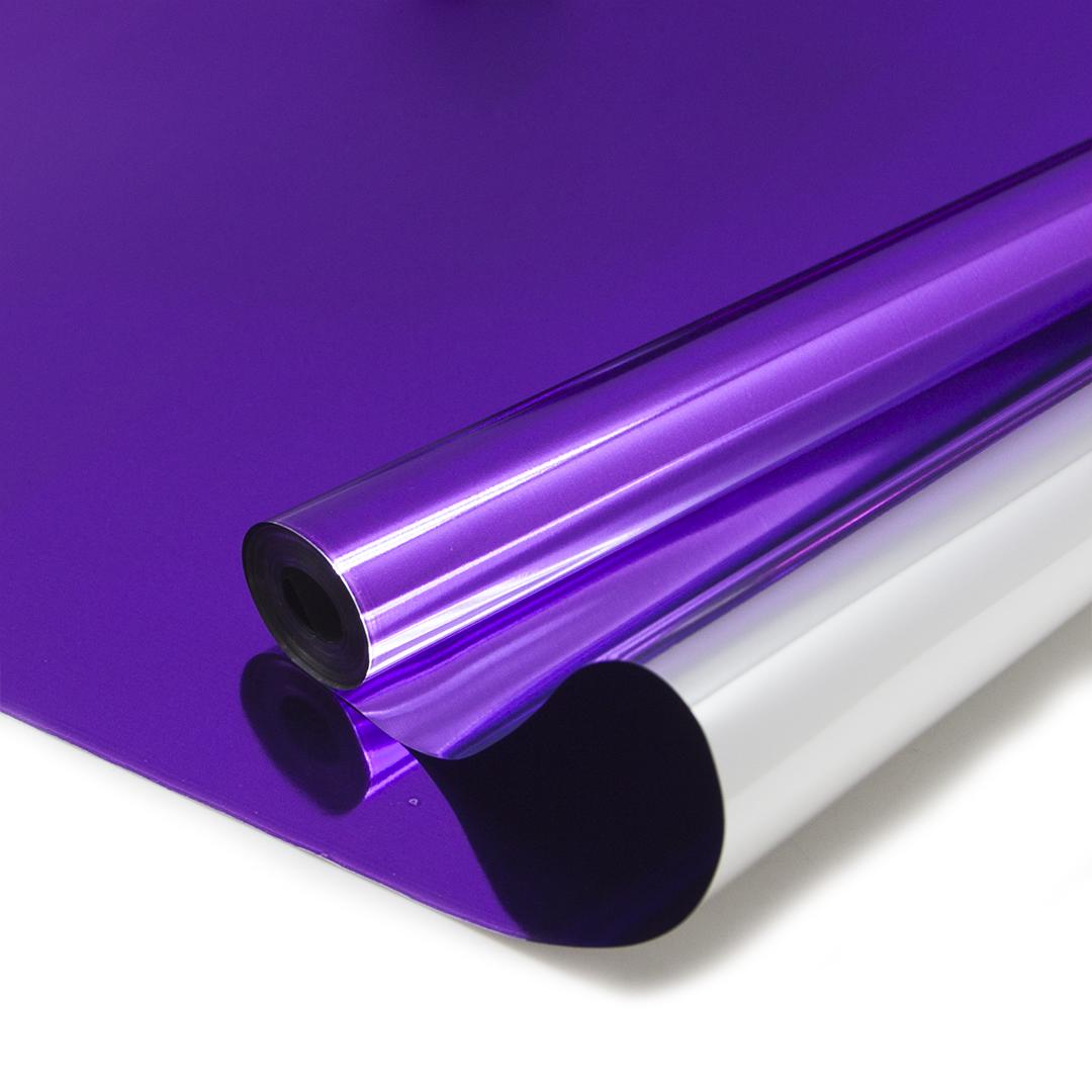 Упаковочная пленка (0,6*10,3 м) Цветной металл, Фиолетовый, 1 шт.