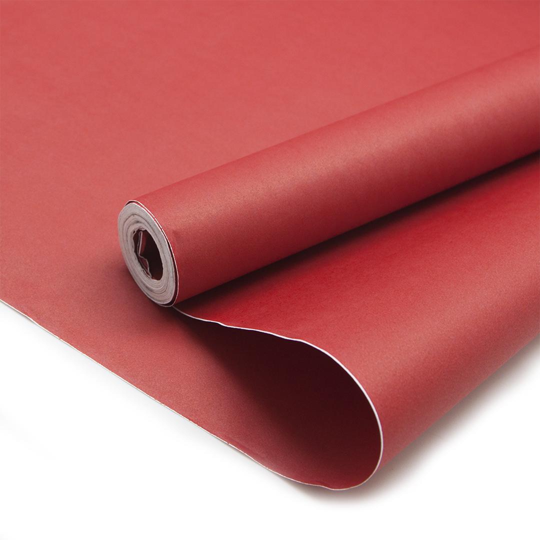 Упаковочная бумага, Крафт (0,7*10 м) Тонировка, Красный, 2 ст, 1 шт.