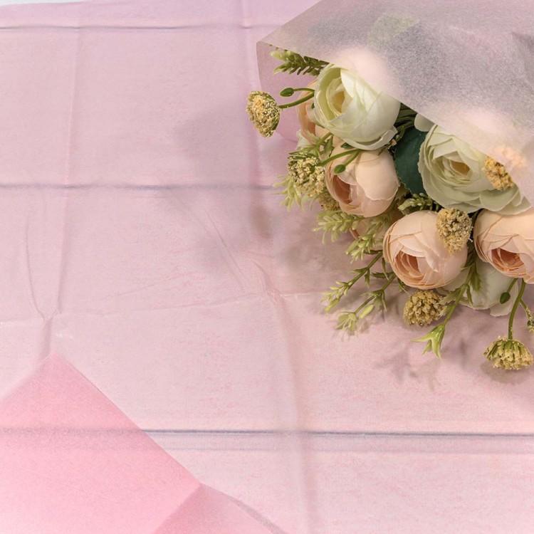 Упаковочная бумага, Тишью (0,5*0,7 м) Бледно-розовый, 10 шт.